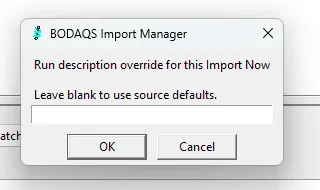 import run naming