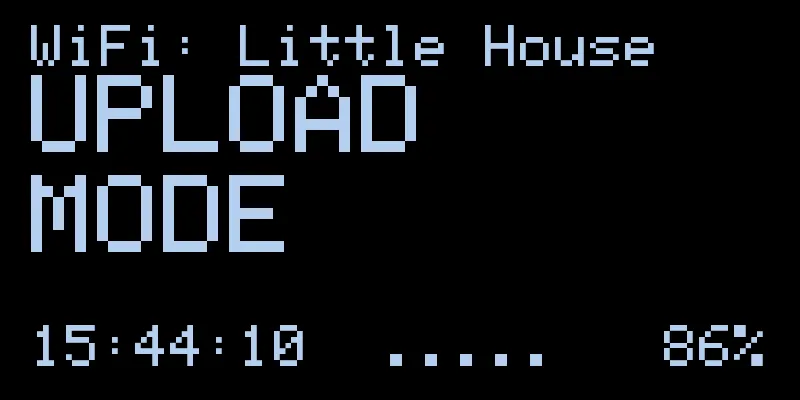 upload mode idle screen