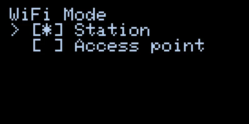 Wi-Fi mode picker