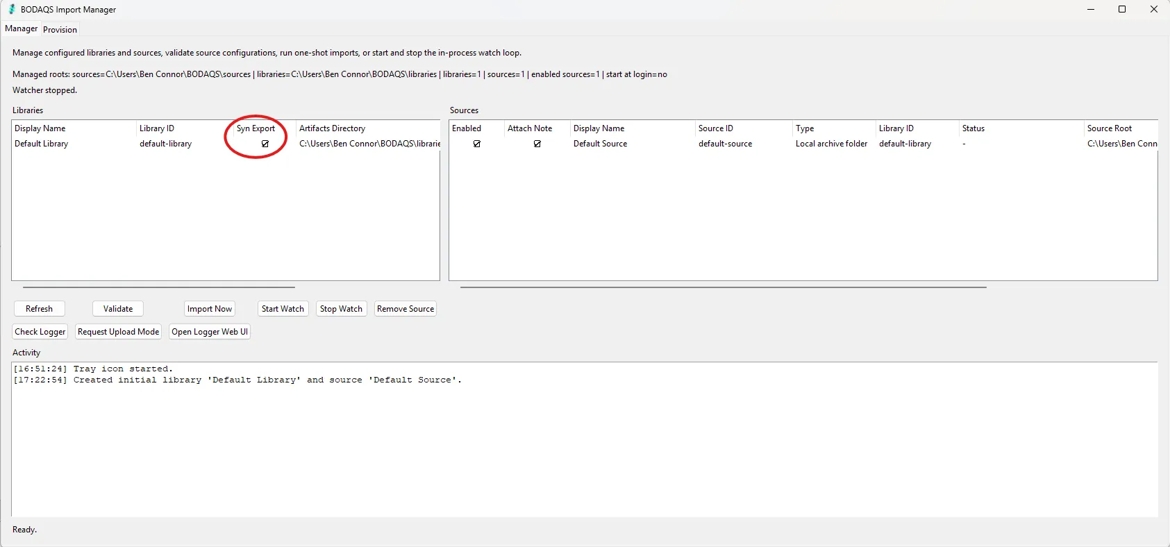 use the import manager